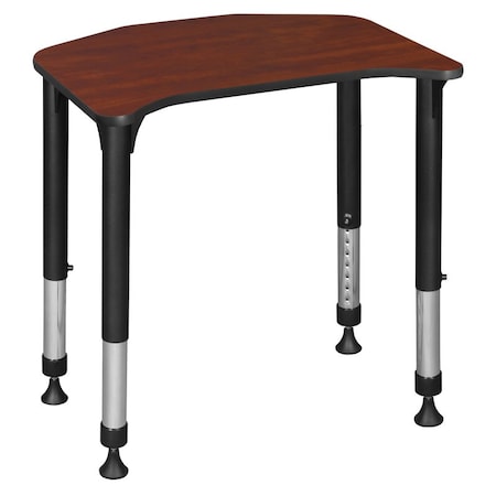 Regency Rectangle School Desks, 26 W, 24 L, 23-34 H, Wood, Metal, Cherry FSD2624CH